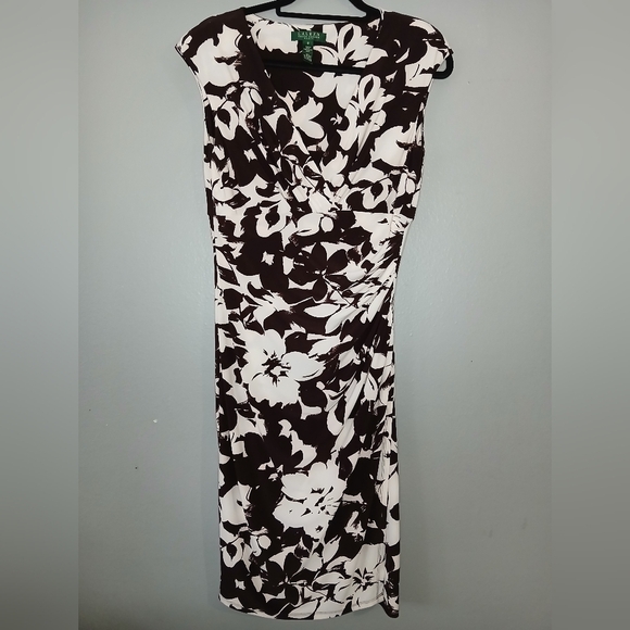 Lauren‎ Ralph Lauren Elegant Black and White Floral Dress - Picture 3 of 16